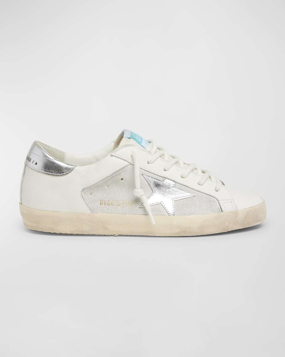 Super Star Mix Leather Low-Top Sneakers